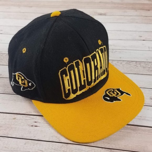 VTG 90s Colorado Buffaloes Blockhead Spellout Hat - Picture 1 of 7